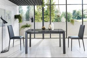 VIVERE design üveg bővíthető étkezőasztal - fehér/beige/antracit