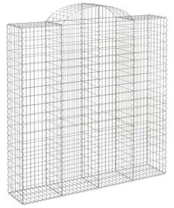 Íves horganyzott vas gabion kosár 200x50x200/220 cm