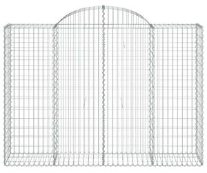 VidaXL 14 db íves horganyzott vas gabion kosár 200x50x140/160 cm