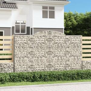 4 db Íves Gabion Kosár - 300x50x180/200 cm - Horganyzott Vas