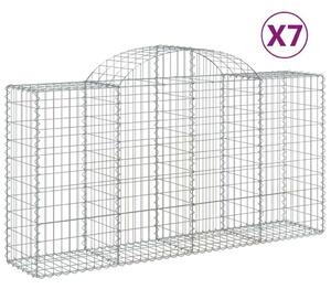 Gabion Kosár Szett - 7 db Íves - 200x50x100/120cm