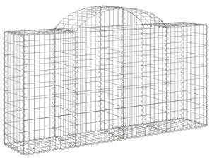 2 db íves horganyzott vas gabion kosár 200 x 50 x 100/120 cm