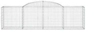 VidaXL 20 db íves horganyzott vas gabion kosár 300x50x80/100 cm