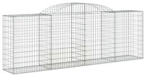 2 db íves horganyzott vas gabion kosár 300 x 50 x 100/120 cm