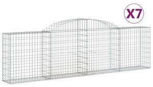 7 db íves horganyzott vas gabion kosár 300x30x80/100 cm