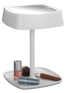 Műanyag Érintős Kozmetikai Tükör LED Lámpával, USB Kábellel, Ostia Fehér, H19xSz18xM29 cm