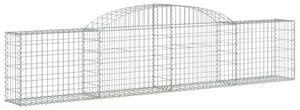 3 db íves horganyzott vas gabion kosár 300x30x60/80 cm