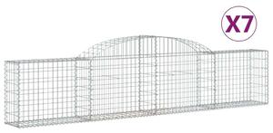 7 db íves horganyzott vas gabion kosár 300x30x60/80 cm