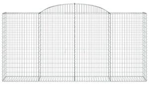 VidaXL 8 db íves horganyzott vas gabion kosár 300x50x140/160 cm