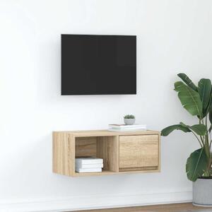 Sonoma tölgy színű szerelt fa fali TV-szekrény 60x31x25,5 cm