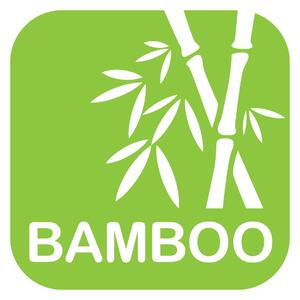 Bambusz és Textil Szennyeskosár Fedéllel, Bahari Világos Szürke, Sz40xM35xM60 cm