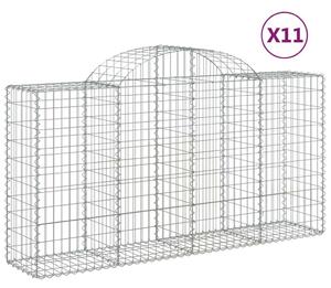 VidaXL Gabion Kosár Készlet - 11 db - 200x50x100/120cm