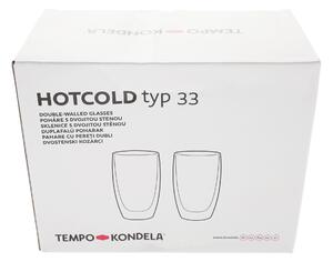TEMPO-KONDELA HOTCOLD TYP 33, thermo poharak, 2 db-os szett, hópelyhekkel, 450 ml