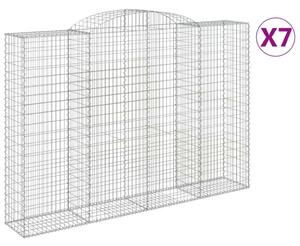 VidaXL Gabion Kosár Készlet - 7 db - 300x50x200/220 cm