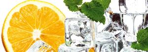 Öntapadós fotótapéta konyhába jég citrommal