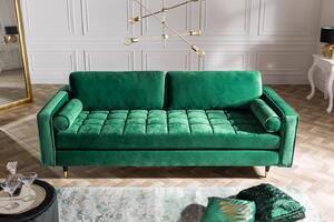 COZY VELVET design bársony kanapé - 225cm - smaragd