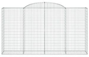 VidaXL Gabion Fal Elem Készlet - 5 db Íves Kosár - 300x50x160/180 cm