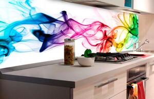 Öntapadós fotótapéta konyhába színes füst