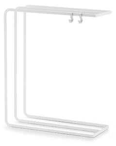 Fém Tároló Tisztítóeszközökhöz, Drain Fehér, H30xSz10xM25 cm