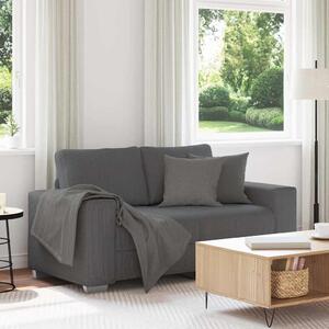 Sötétszürke kordbársony szövet loveseat kanapé 160x77x82 cm
