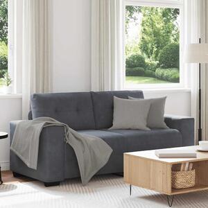 Sötétszürke bársony loveseat kanapé 180x77x82 cm