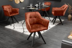 LOFT design bársony szék - barna