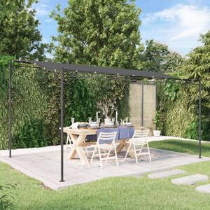 VidaXL Kerti Pavilon - Acélvázas - 4x3m - Antracit Szürke