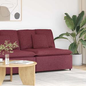 Borvörös moduláris kanapé középső modul párnákkal 100 cm