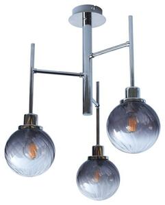 Semira Mennyezeti lámpa, 3xE14, króm, füst színű üveg - Raba-5003
