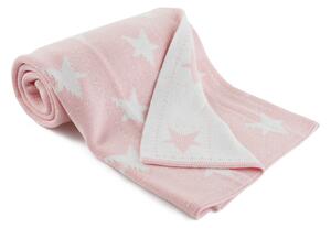 TEMPO-KONDELA ANEYO, kétoldalas pamut takaró, rózsaszín/fehér, 80x100 cm