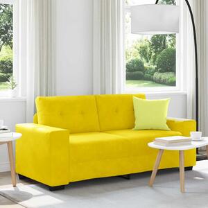 Sárga bársony loveseat kanapé 140 cm