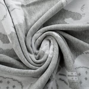TEMPO-KONDELA ANEYO, kétoldalas pamut takaró, szürke/fehér, 80x100 cm
