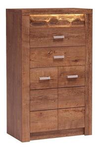 Komód Serfeno 103, Laminált forgácslap, 127x76x42cm, Hamu