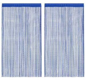 2 db kék zsinórfüggöny 100 x 250 cm