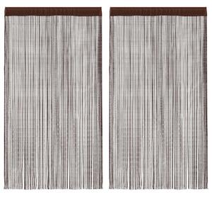 2 db barna zsinórfüggöny 100 x 250 cm