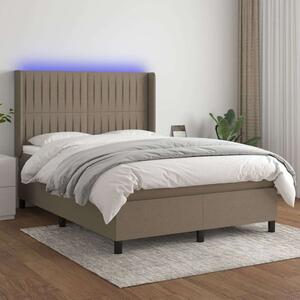VidaXL LED-es Ágy - Zsebrugós Matraccal - 140x200 cm