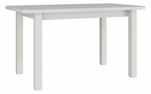 Asztal Victorville 123, Fehér, 76x80x140cm, Hosszabbíthatóság, Laminált forgácslap, Váz anyaga, Részben összeszerelt, Bükkfa