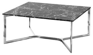 PLANNER design márvány dohányzóasztal - fekete/fehér