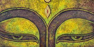 Kép Buddha szemek akril festékkel