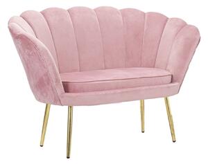 VIENNA rózsaszín és arany bársony kanapé