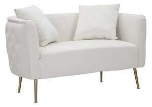 BUCAREST törtfehér és arany bársony kanapé