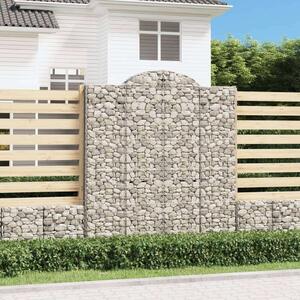 VidaXL 6 db íves horganyzott vas gabion kosár 200x30x220/240 cm