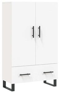 Modern Fehér Fa Magasszekrény - 2 Ajtó, 2 Fiók - 69,5x31x115 cm