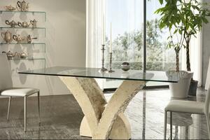 PAPILLON kő design étkezőasztal 180/200cm
