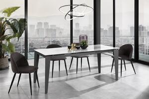 ALF kerámia lapos bővíthető design étkezőasztal - fehér márvány