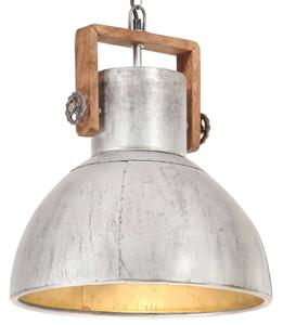Kerek ezüstszínű ipari függőlámpa 25 W 40 cm E27