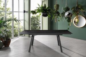 DYLAN MARBLE design bővíthető étkezőasztal - kerámia- 140-200cm - sötét márvány