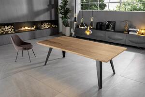 SCOTT modern étkezőasztal - tölgy/fekete - 160cm