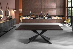 STARK modern étkezőasztal - sötét tölgy/fekete - 160cm