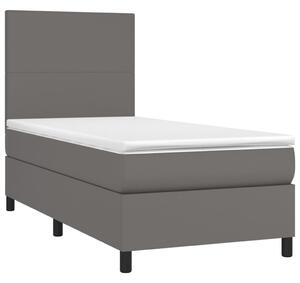 VidaXL Rugós Ágy - 90x200 cm - Szürke